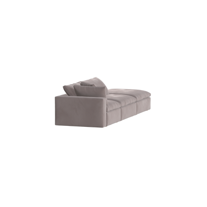 Canapé d'angle modulable Ari avec pouf - Large choix de tissus