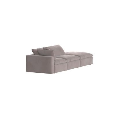 Canapé d'angle modulable Ari avec pouf - Large choix de tissus