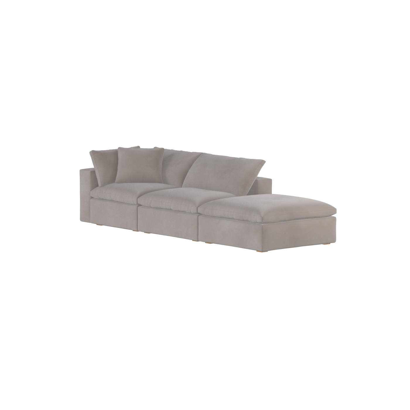 Ari modular corner Sofa with pouffe - Wide fabric range