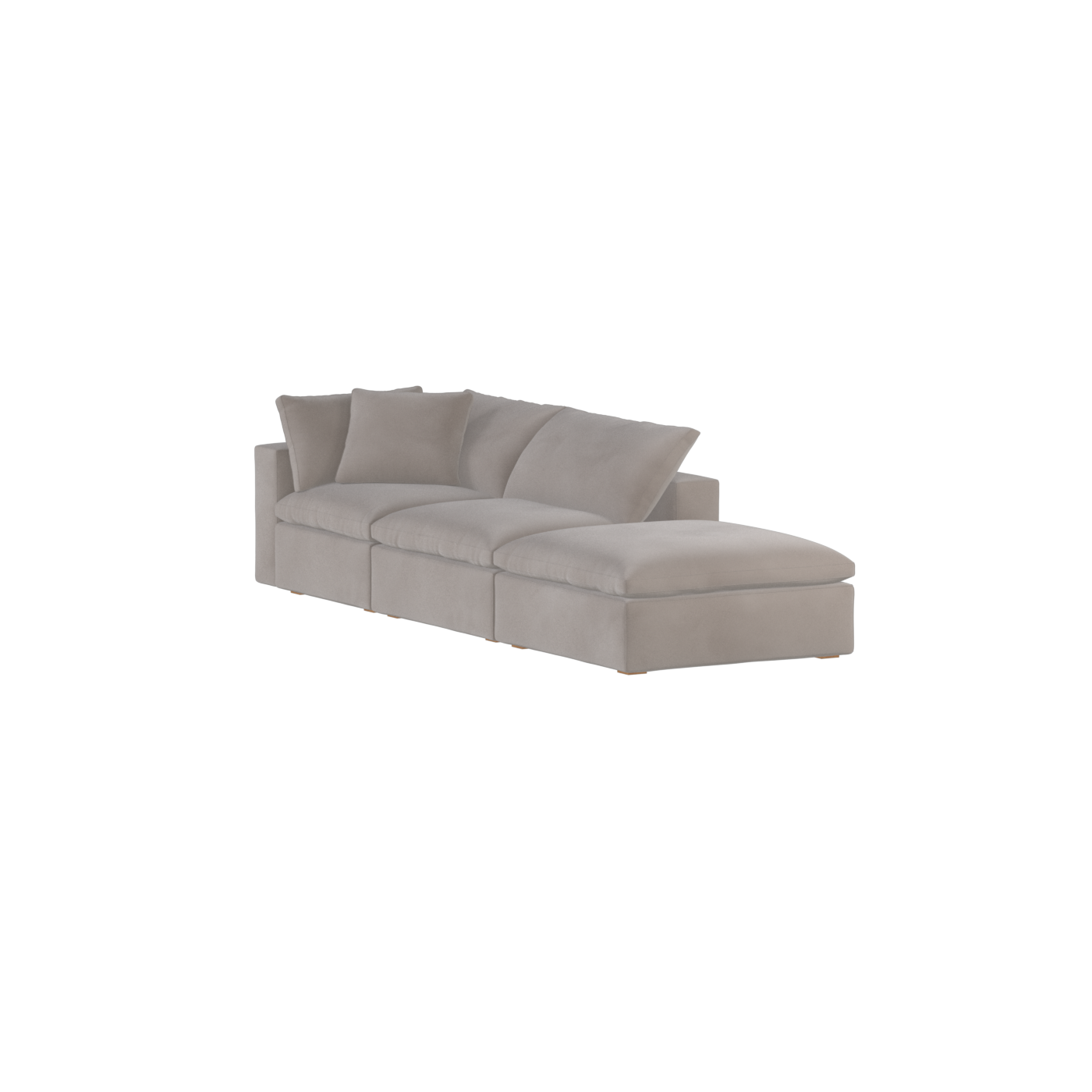 Ari modular corner Sofa with pouffe - Wide fabric range
