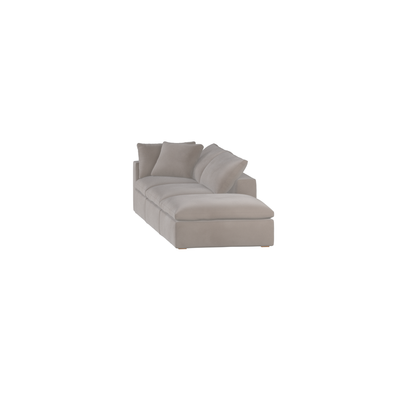 Ari modular corner Sofa with pouffe - Wide fabric range