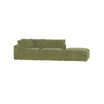 Ari modular corner Sofa with pouffe - Wide fabric range