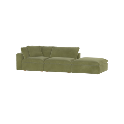Ari modular corner Sofa with pouffe - Wide fabric range