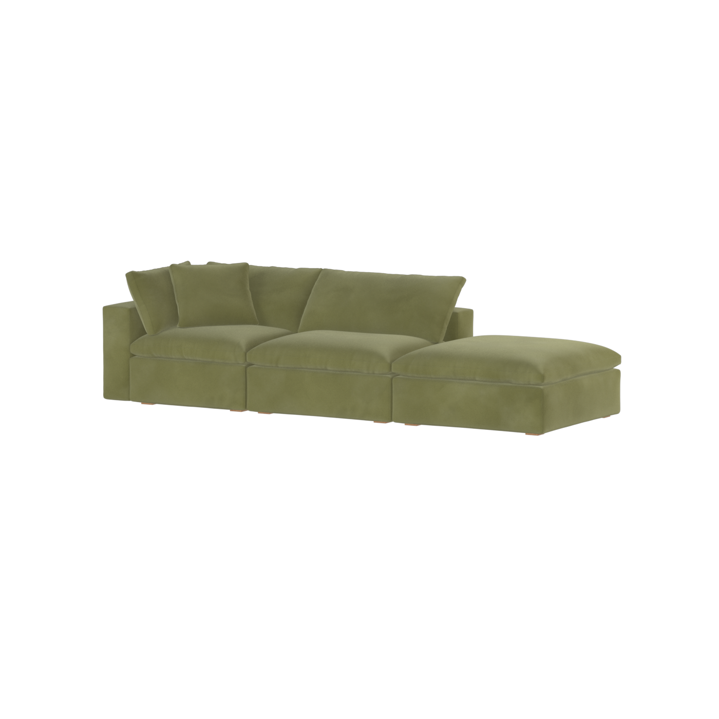 Ari modular corner Sofa with pouffe - Wide fabric range