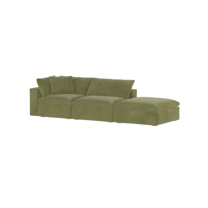 Ari modular corner Sofa with pouffe - Wide fabric range