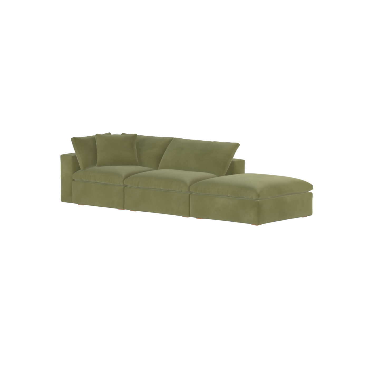 Ari modular corner Sofa with pouffe - Wide fabric range