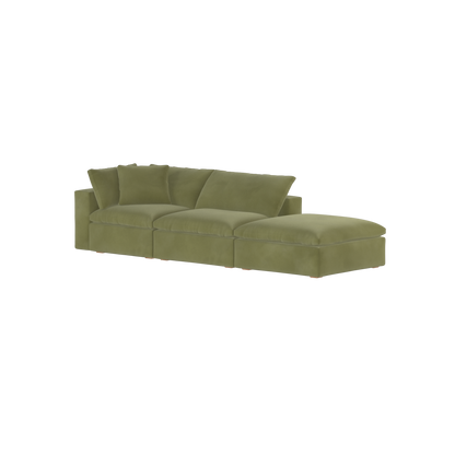 Ari modular corner Sofa with pouffe - Wide fabric range