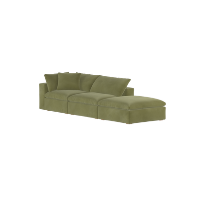 Ari modular corner Sofa with pouffe - Wide fabric range