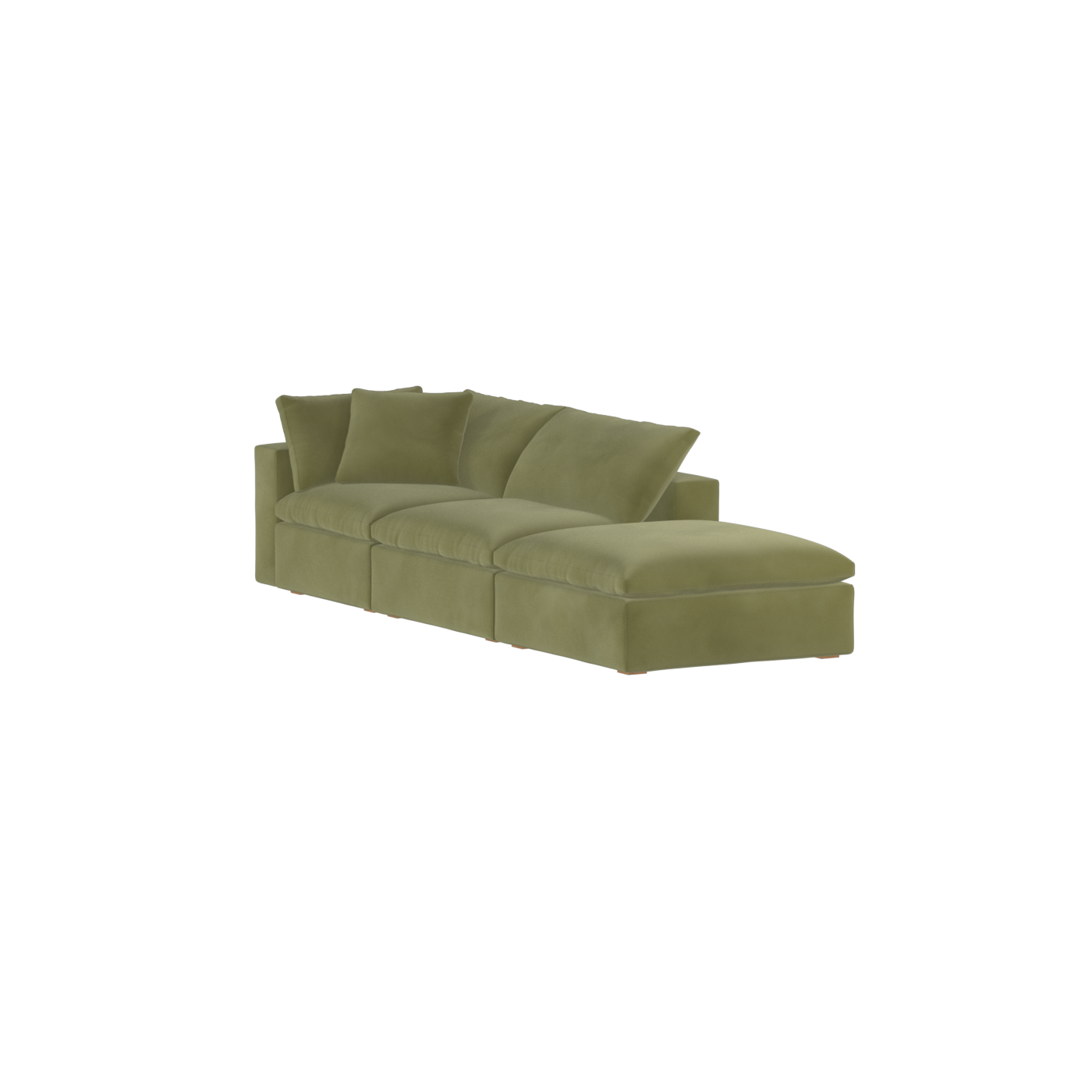 Ari modular corner Sofa with pouffe - Wide fabric range