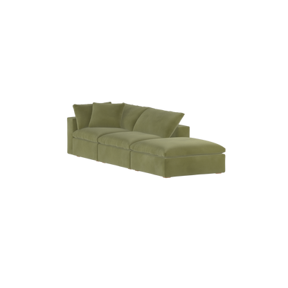 Ari modular corner Sofa with pouffe - Wide fabric range