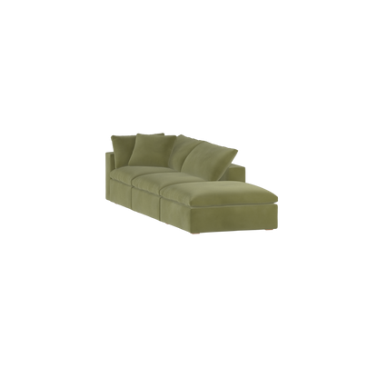 Ari modular corner Sofa with pouffe - Wide fabric range