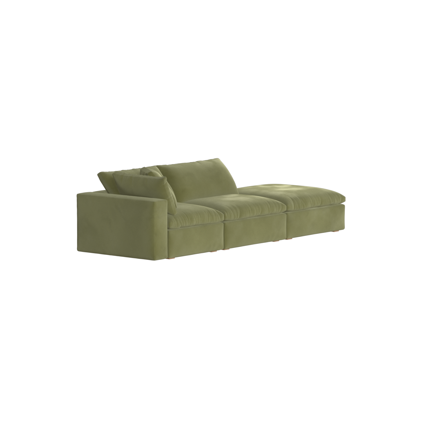 Ari modular corner Sofa with pouffe - Wide fabric range