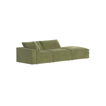 Ari modular corner Sofa with pouffe - Wide fabric range