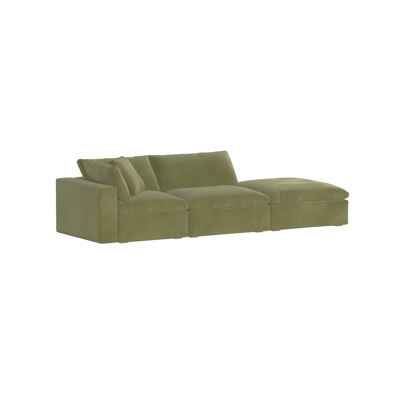 Ari modular corner Sofa with pouffe - Wide fabric range