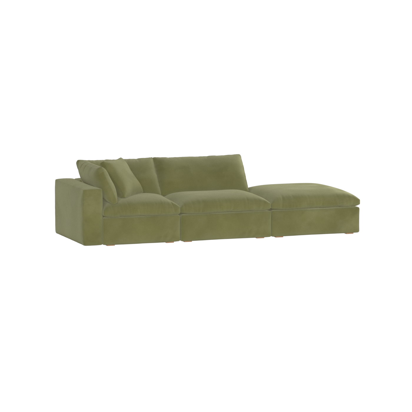 Ari modular corner Sofa with pouffe - Wide fabric range