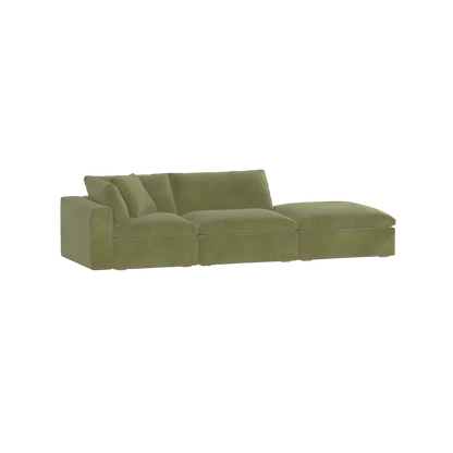 Ari modular corner Sofa with pouffe - Wide fabric range