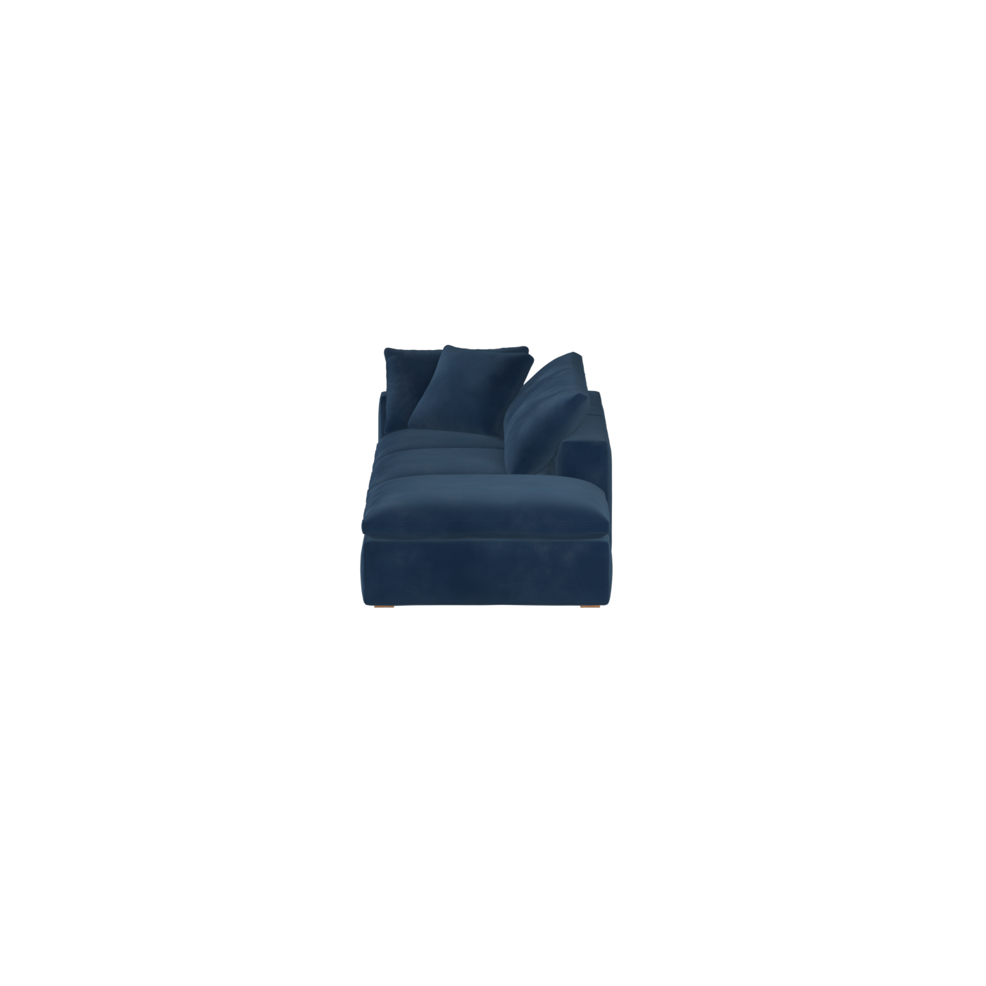 Canapé d'angle modulable Ari avec pouf - Large choix de tissus