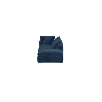 Canapé d'angle modulable Ari avec pouf - Large choix de tissus