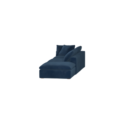 Canapé d'angle modulable Ari avec pouf - Large choix de tissus