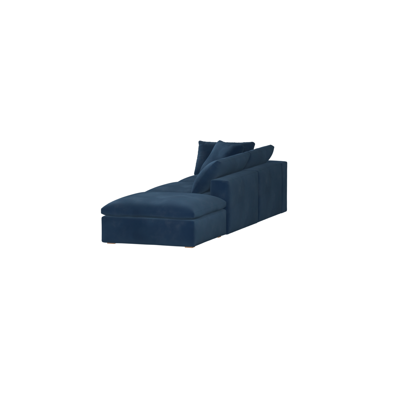 Canapé d'angle modulable Ari avec pouf - Large choix de tissus