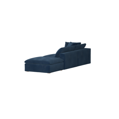 Canapé d'angle modulable Ari avec pouf - Large choix de tissus
