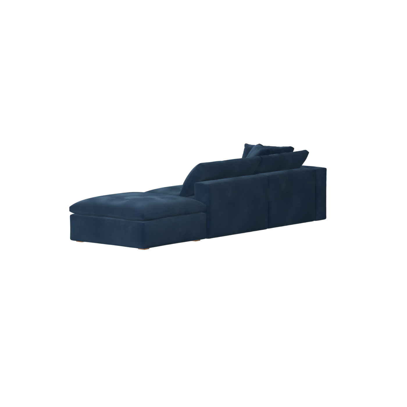 Canapé d'angle modulable Ari avec pouf - Large choix de tissus
