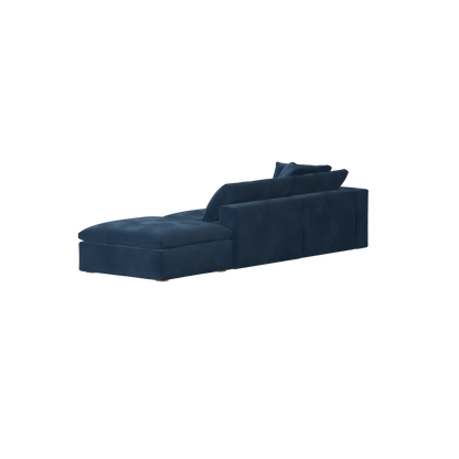 Canapé d'angle modulable Ari avec pouf - Large choix de tissus