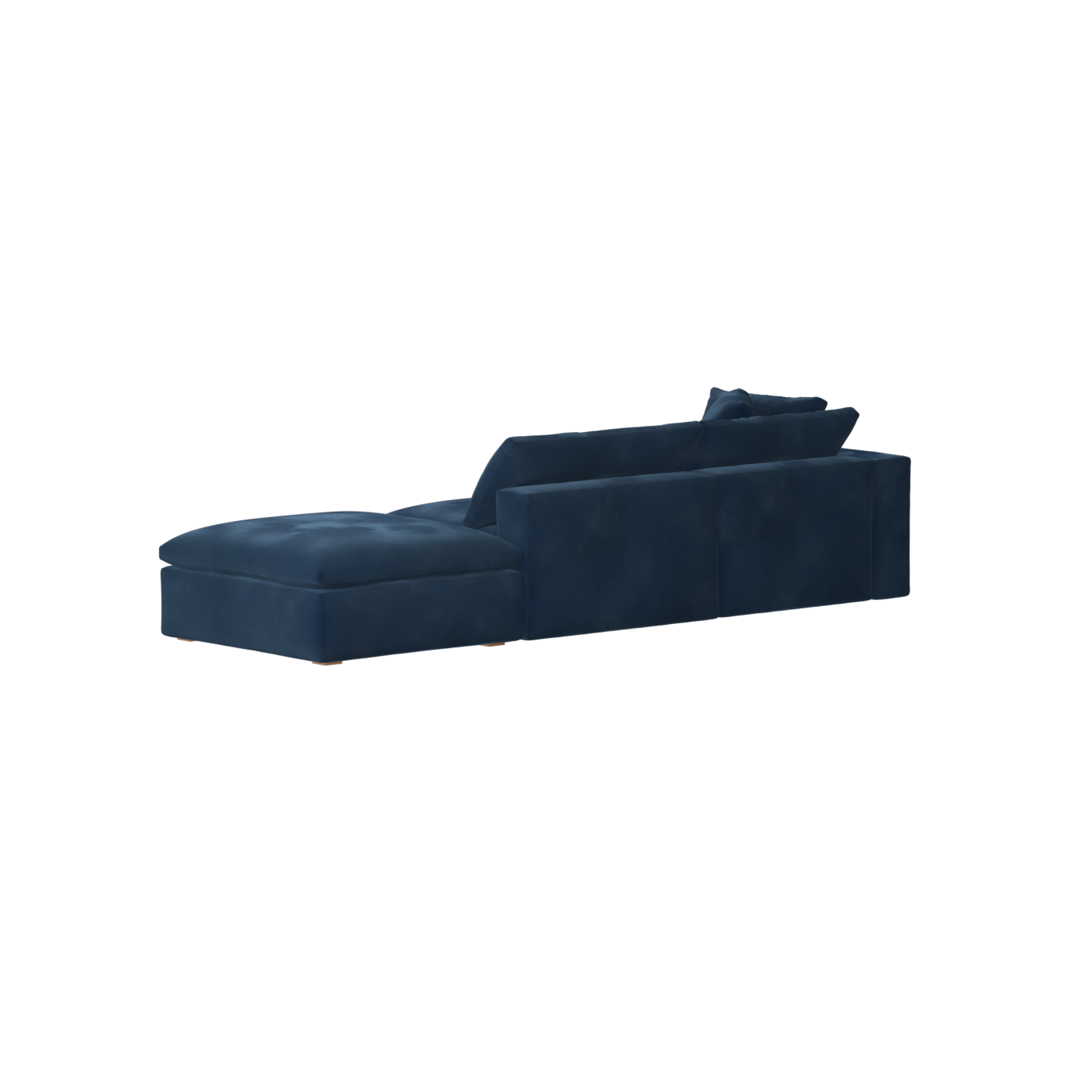Canapé d'angle modulable Ari avec pouf - Large choix de tissus