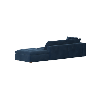 Canapé d'angle modulable Ari avec pouf - Large choix de tissus