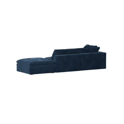 Canapé d'angle modulable Ari avec pouf - Large choix de tissus