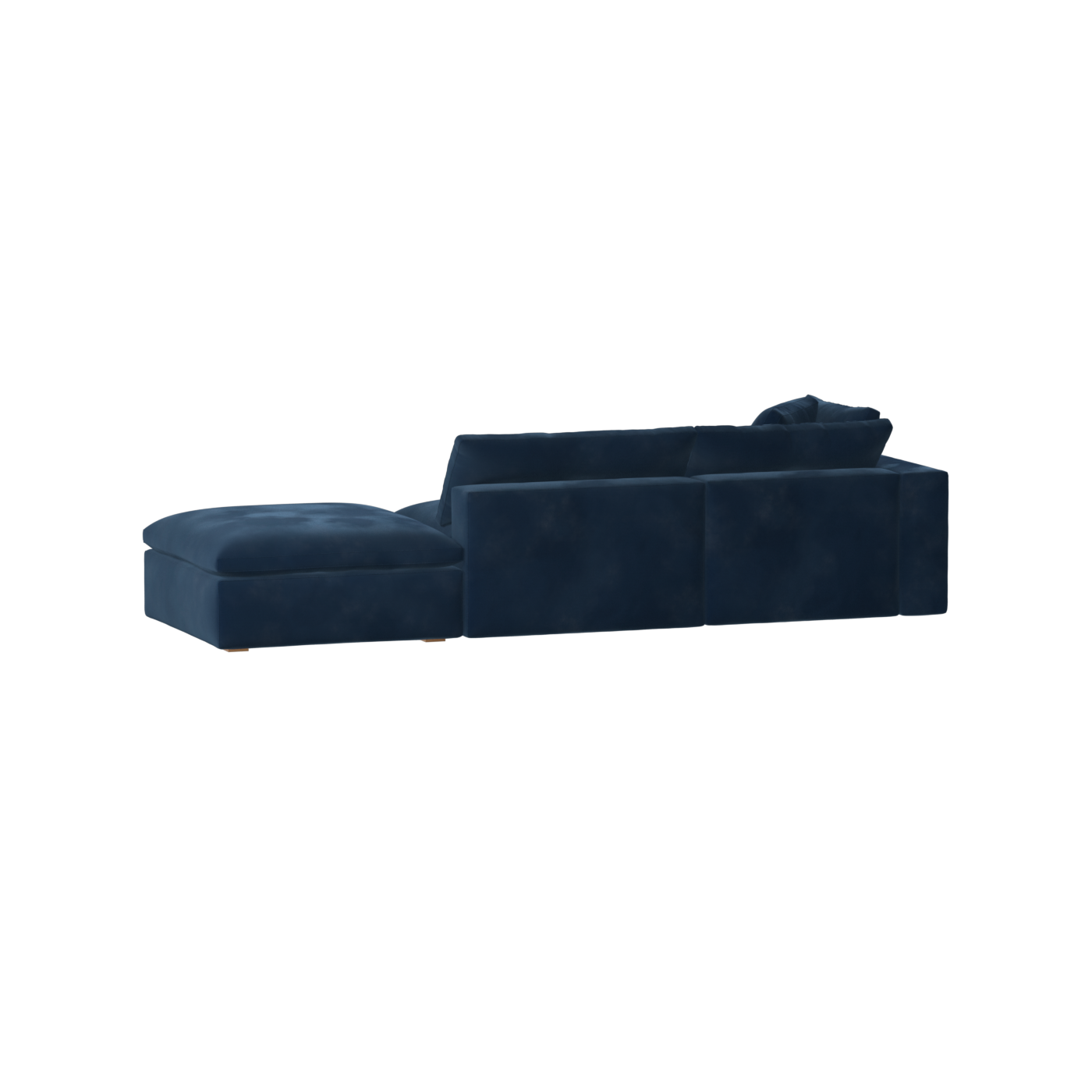 Canapé d'angle modulable Ari avec pouf - Large choix de tissus