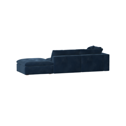Canapé d'angle modulable Ari avec pouf - Large choix de tissus