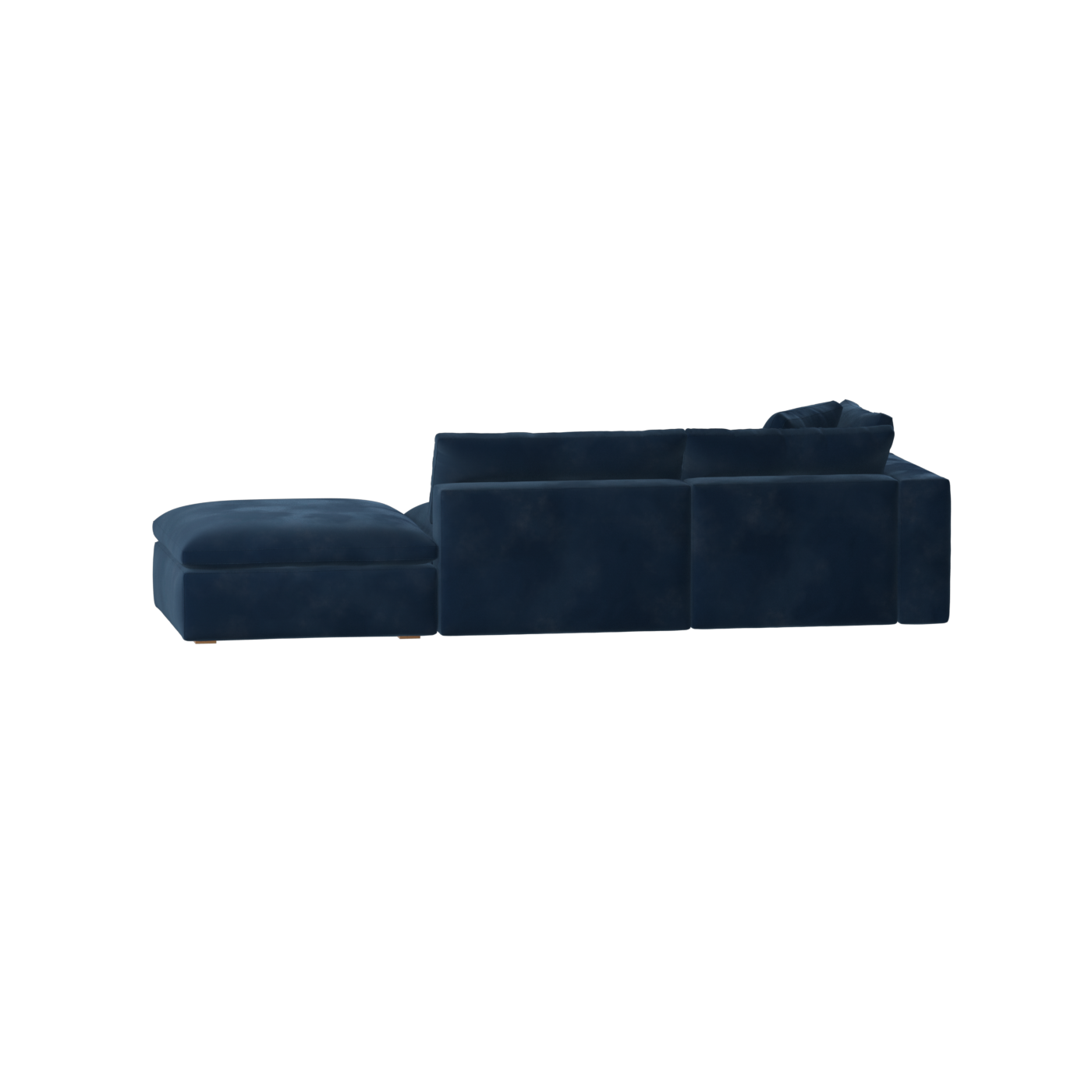 Canapé d'angle modulable Ari avec pouf - Large choix de tissus