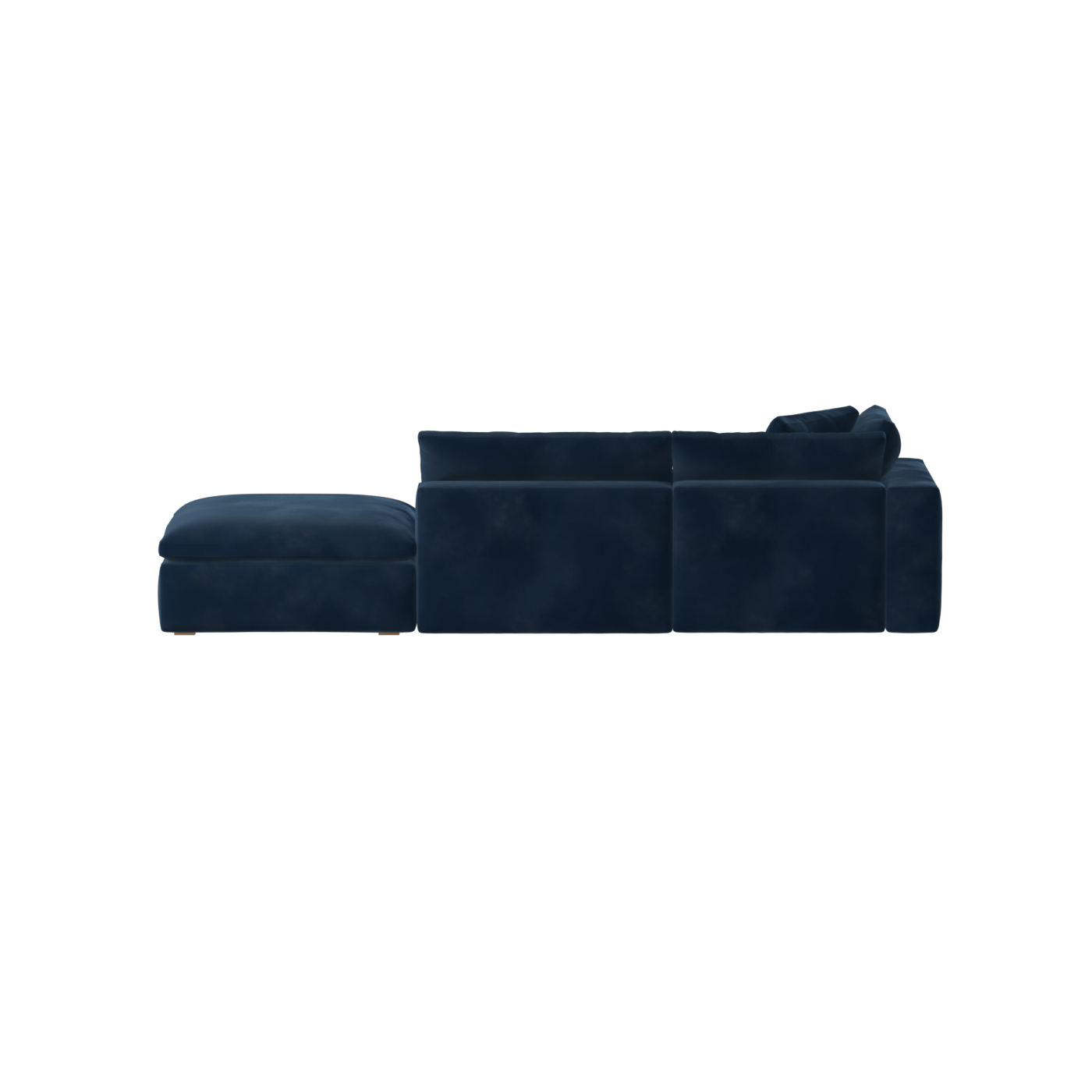 Canapé d'angle modulable Ari avec pouf - Large choix de tissus