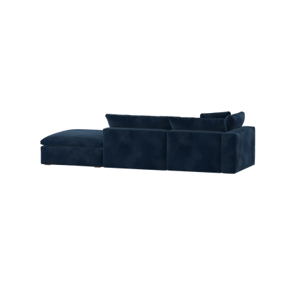 Canapé d'angle modulable Ari avec pouf - Large choix de tissus