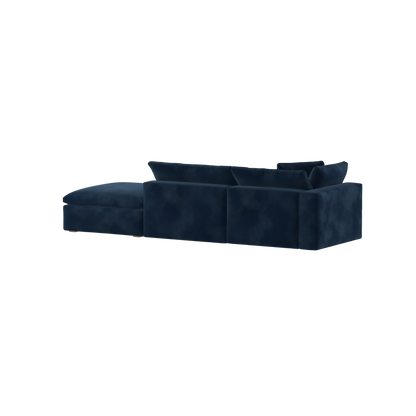 Canapé d'angle modulable Ari avec pouf - Large choix de tissus