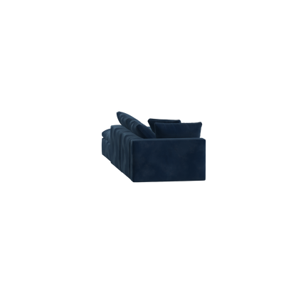 Canapé d'angle modulable Ari avec pouf - Large choix de tissus