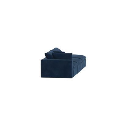 Canapé d'angle modulable Ari avec pouf - Large choix de tissus