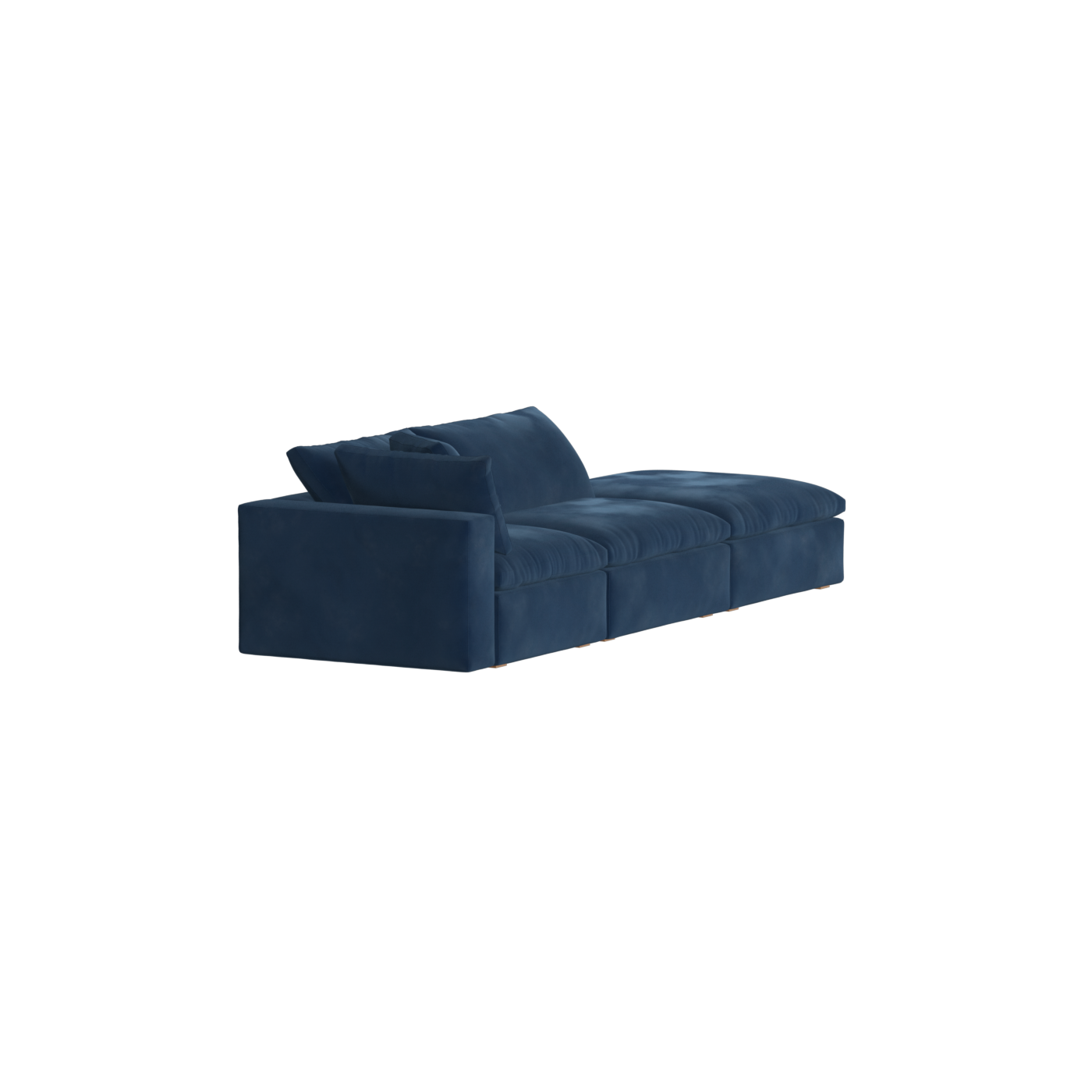 Canapé d'angle modulable Ari avec pouf - Large choix de tissus