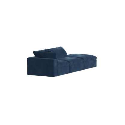 Canapé d'angle modulable Ari avec pouf - Large choix de tissus