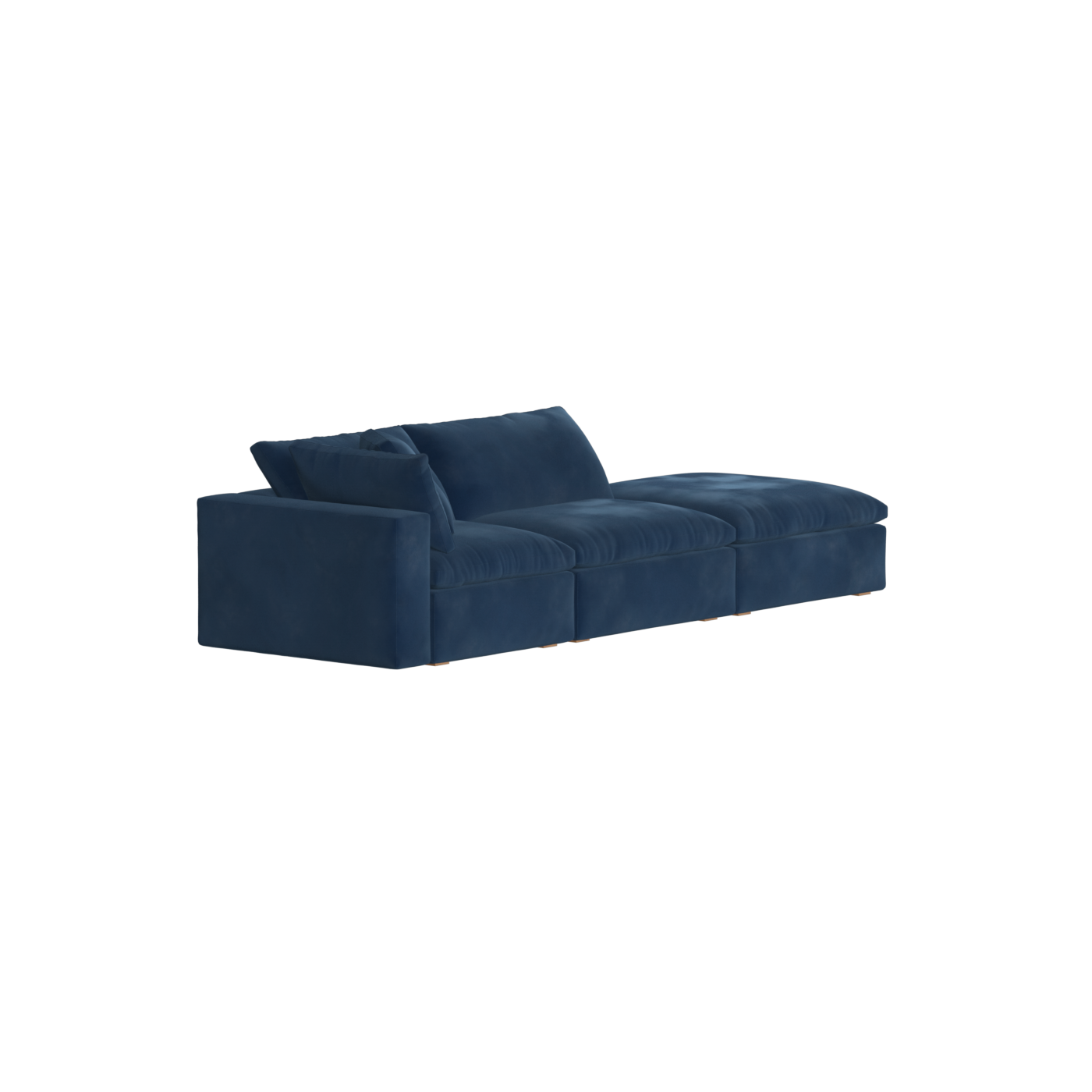 Canapé d'angle modulable Ari avec pouf - Large choix de tissus