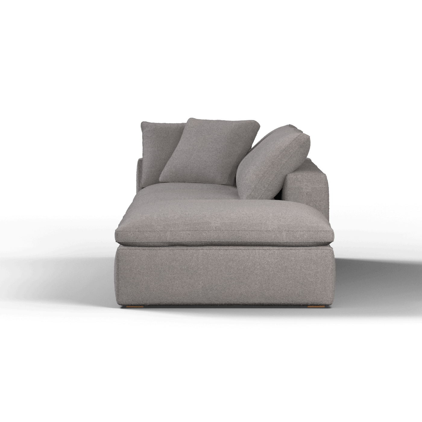 Canapé d'angle modulable Ari avec pouf - Large choix de tissus