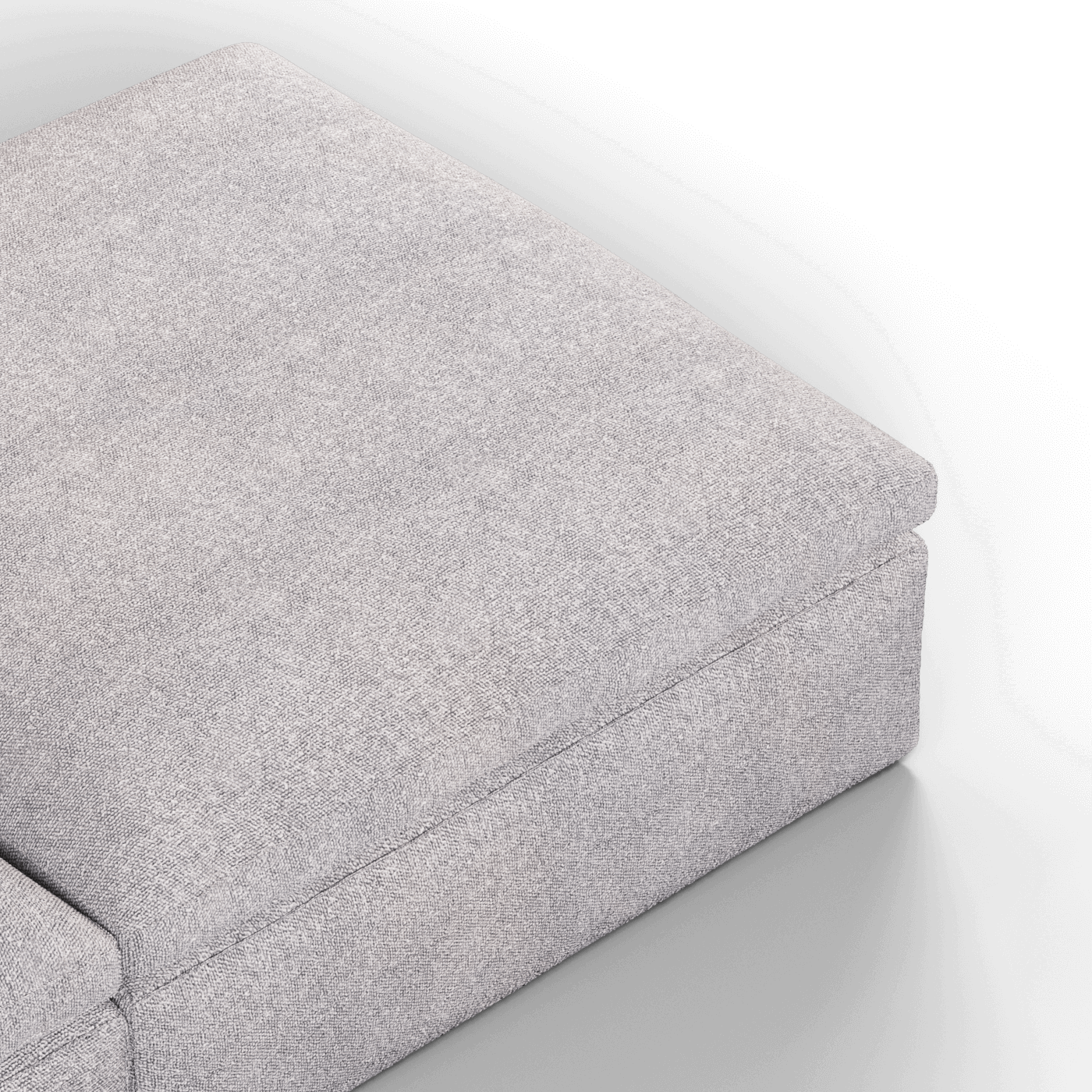Canapé d'angle modulable Ari avec pouf - Large choix de tissus