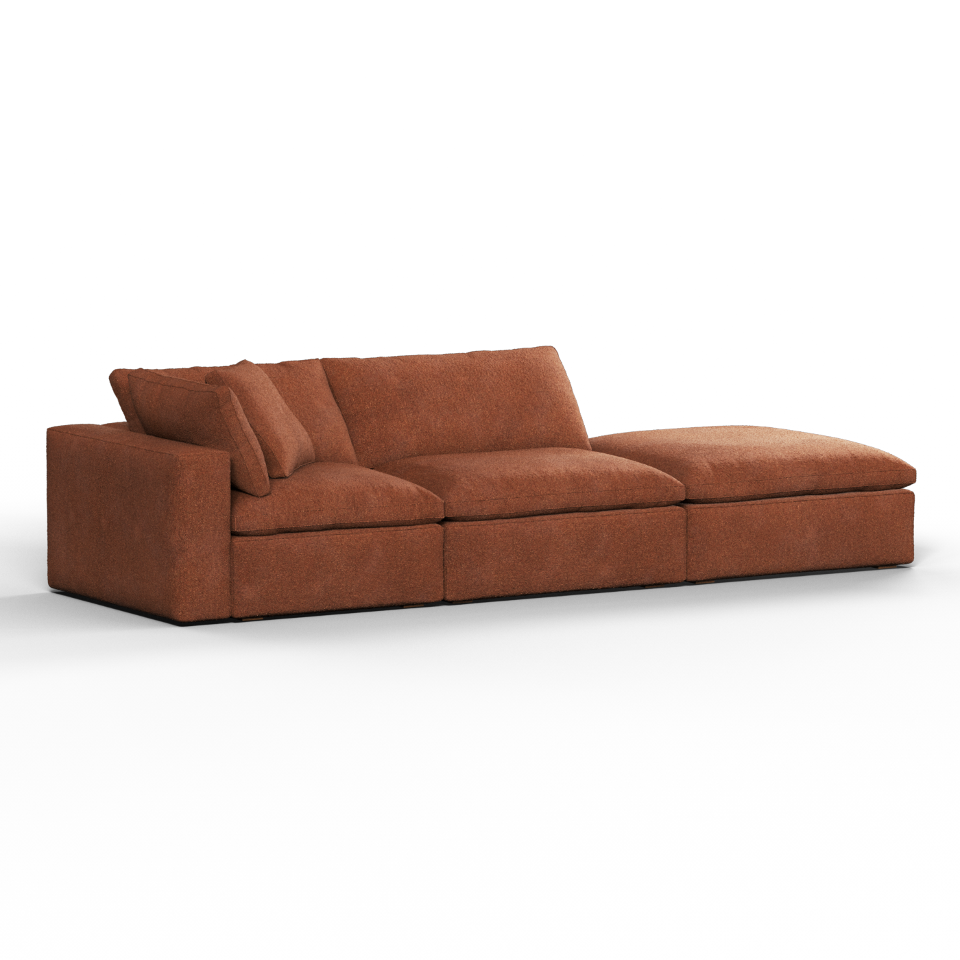 Ari modulares Ecksofa mit Sitzhocker