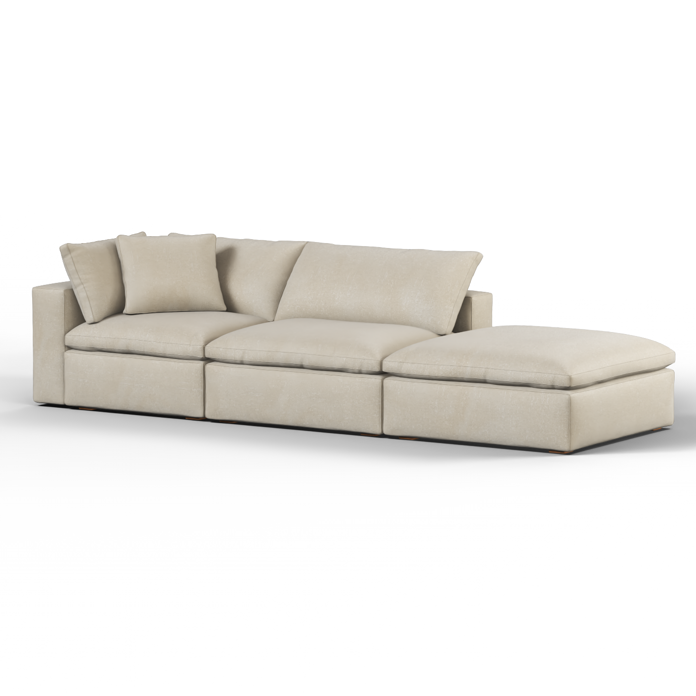 Ari modular corner Sofa with pouffe - Wide fabric range