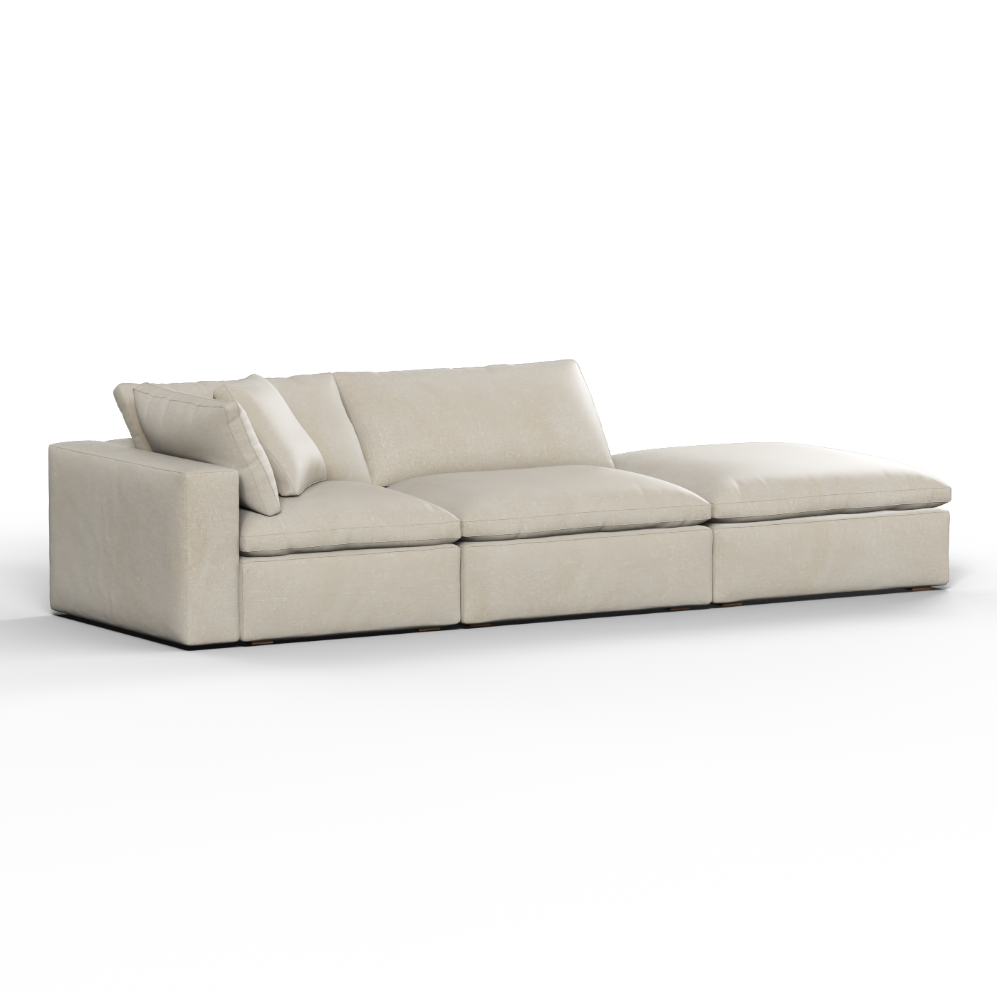Ari modular corner Sofa with pouffe - Wide fabric range