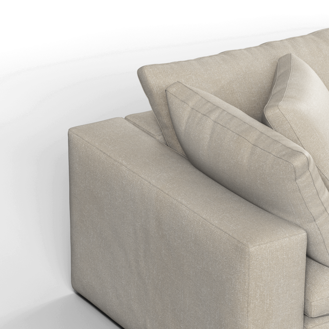 Ari modular corner Sofa with pouffe - Wide fabric range