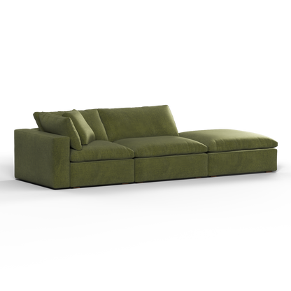 Ari modulares Ecksofa mit Sitzhocker