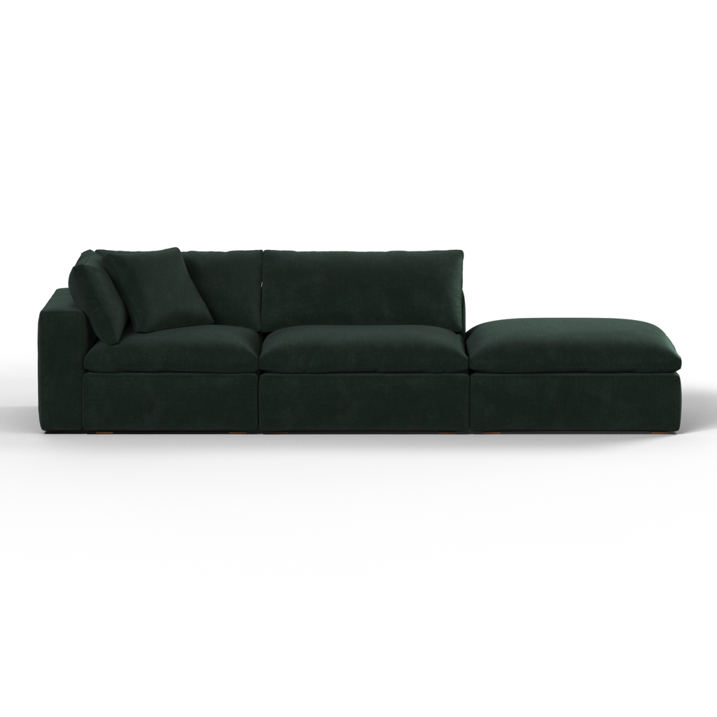 Ari modulares Ecksofa mit Sitzhocker