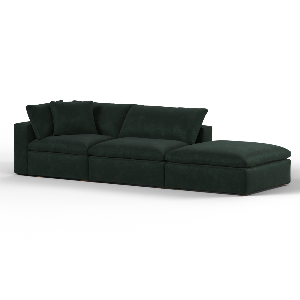 Ari modular corner Sofa with pouffe